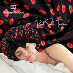 BONNET QUEEN Silk Bonnet for Sleeping Women Satin Bonnet Hair Bonnet Night Sleep Cap Scarf wrap for Curly Hair with tie Band