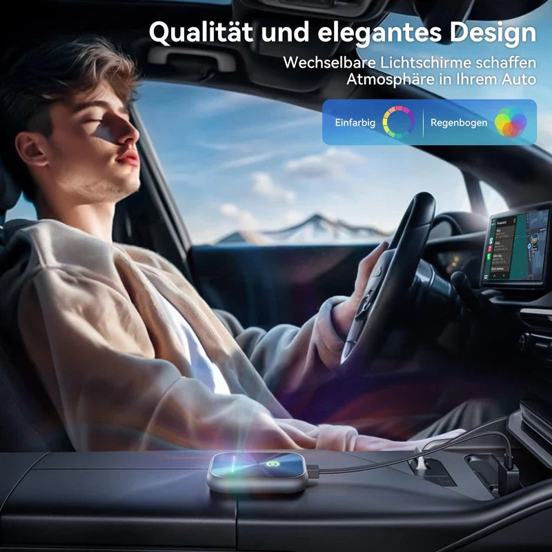 KUKIHO 2025 Version Carplay Wireless Adapter, Android Car Wireless Adapter, Wireless 2 in 1 Converts Wired Android Car/Carplay into Wireless, Suitable for Cars with Android Car and Carplay