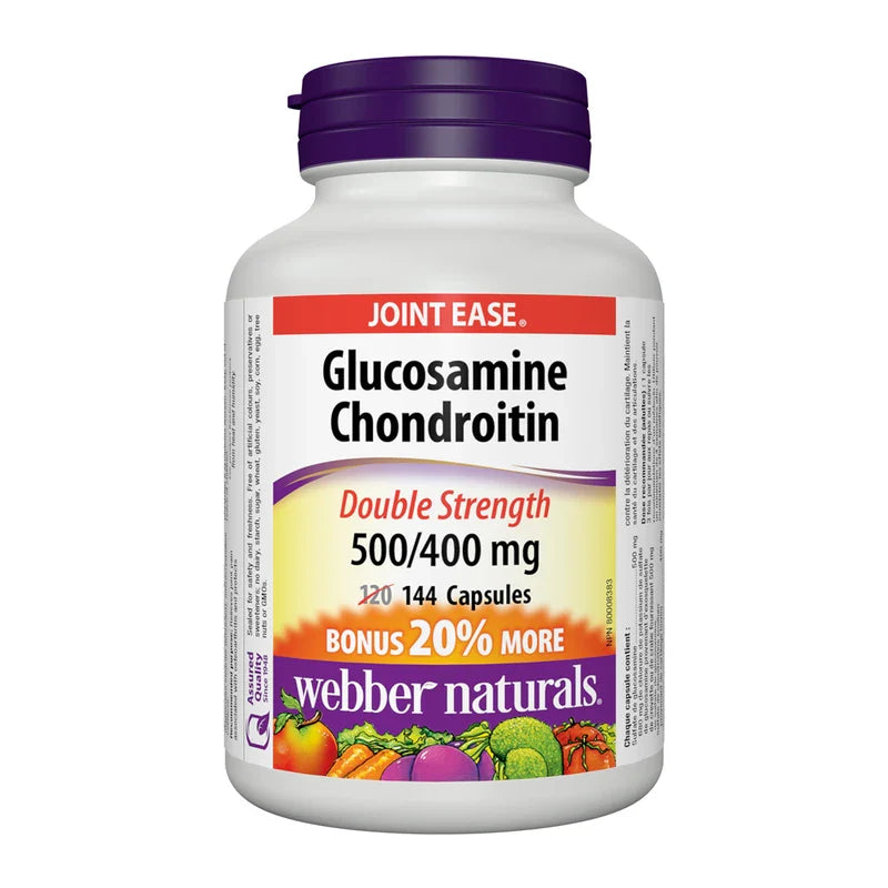 Webber Naturals Glucosamine Chondroitin 500mg / 400mg 144 Capsules