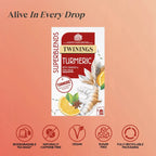 Twining Superblends Turmeric Tea - Orange & Star Anise Herbal Tea Infusion, Digestion Support After Meals, 80 x Biodegradable Tea Bags