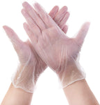 Intco Basic Medical Clear Vinyl Exam Gloves,Disposable Gloves- Latex-Free & Powder-Free for Medical,Cleaning,Food Safe- VGPF3003 (Case of 1000,Clear), Large