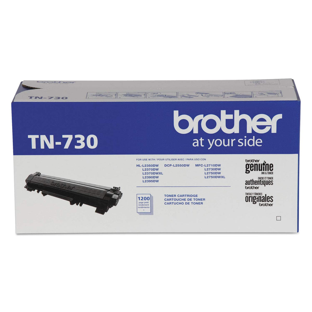 Brother Genuine Standard Yield Toner Cartridge, TN730, Replacement Black Toner, Page Yield Up To 1,200 Pages, Amazon Dash Replenishment Cartridge,1 Pack