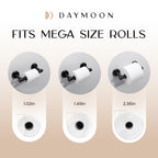 Day Moon™ - Toilet Paper Holder - Modern Roll Holder for Bathroom - 1 Pack - Wall Mount - Classic, Black