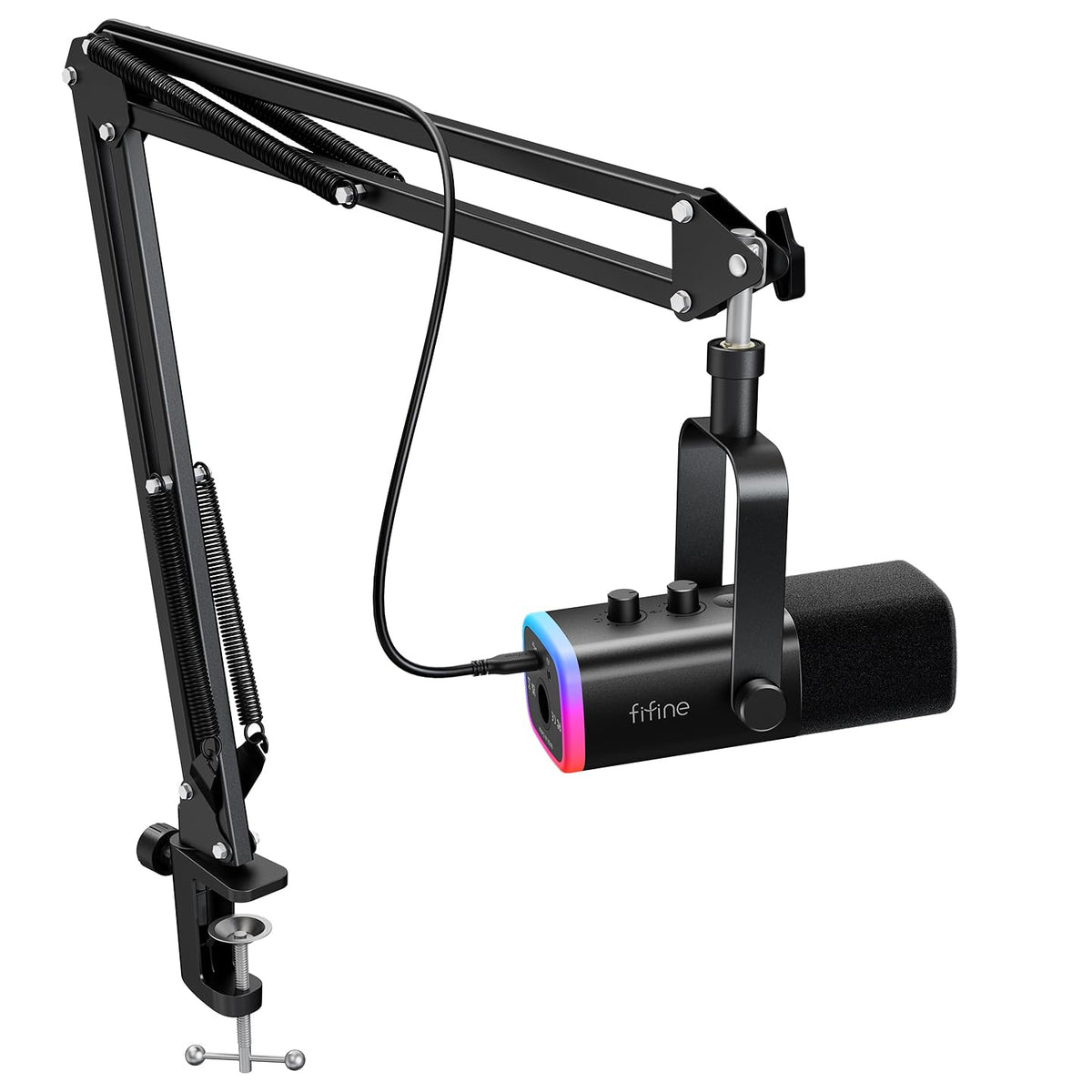 FIFINE AmpliGame AM8T XLR/USB Gaming Microphone Set, Dynamic PC Mic