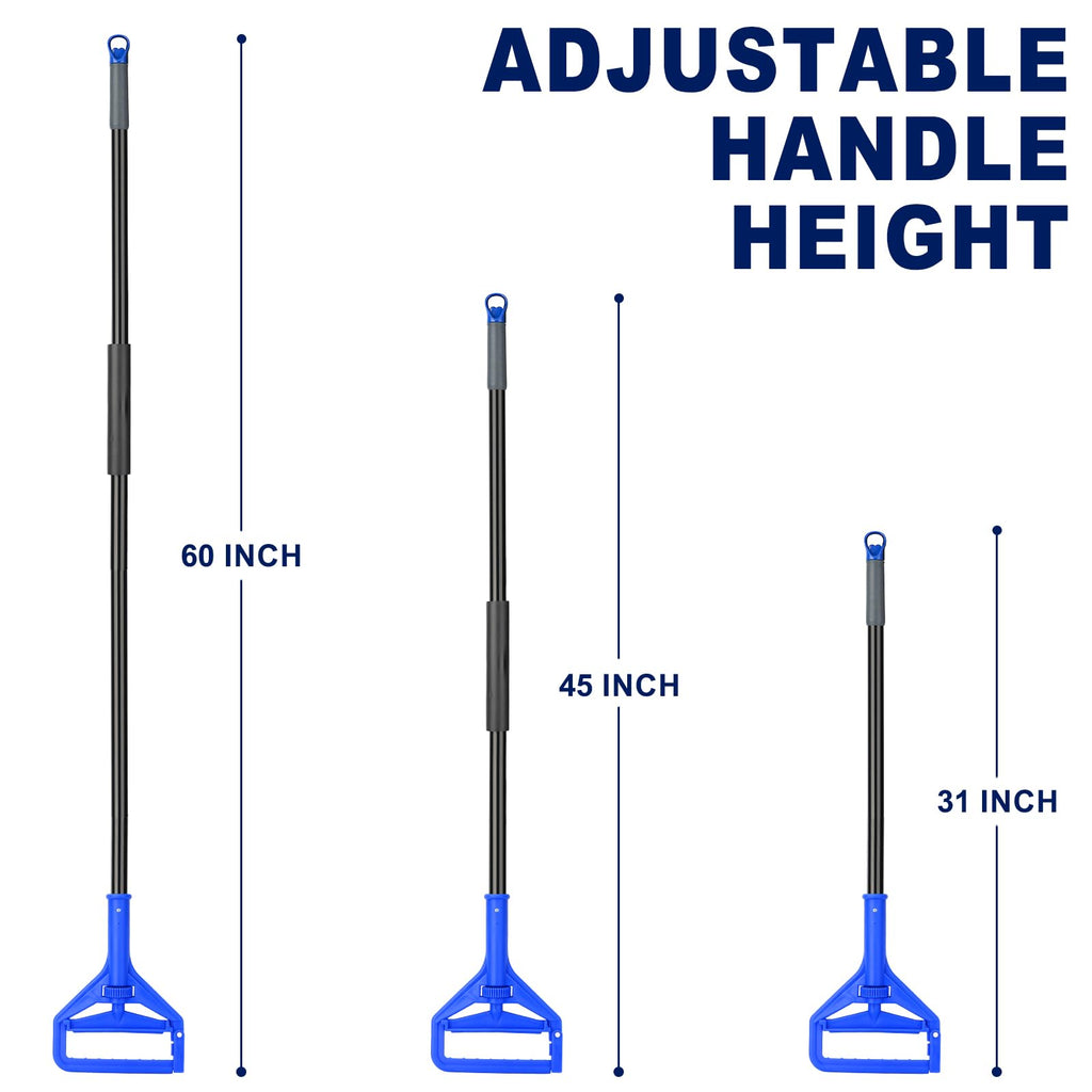 KeFanta 60 Inch Mop Handle Commercial Heavy Duty,Industrial Metal Mop Stick Replacement Quick Change,Wet Mops Head Replacement Holder for Floor Cleaning