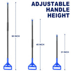 KeFanta 60 Inch Mop Handle Commercial Heavy Duty,Industrial Metal Mop Stick Replacement Quick Change,Wet Mops Head Replacement Holder for Floor Cleaning