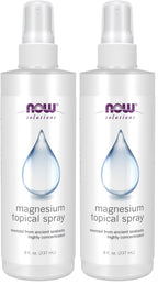 NOW Foods Solutions, Magnesium Topical Spray, from The Ancient Zechstein Seabed, Highly Concentrated, 8 Fl Oz (Pack of 2)