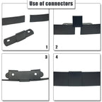 WOCHOLL 2" x 40' Plastic Landscape Edging Border Black, 40 Spikes