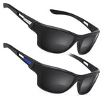 Missfive Premium Bifocal Reading Sunglasses Men Lightweight Wrap Around Design Sun Readers, UV Protection, Sports/Outdoor/Driving, 2.5x