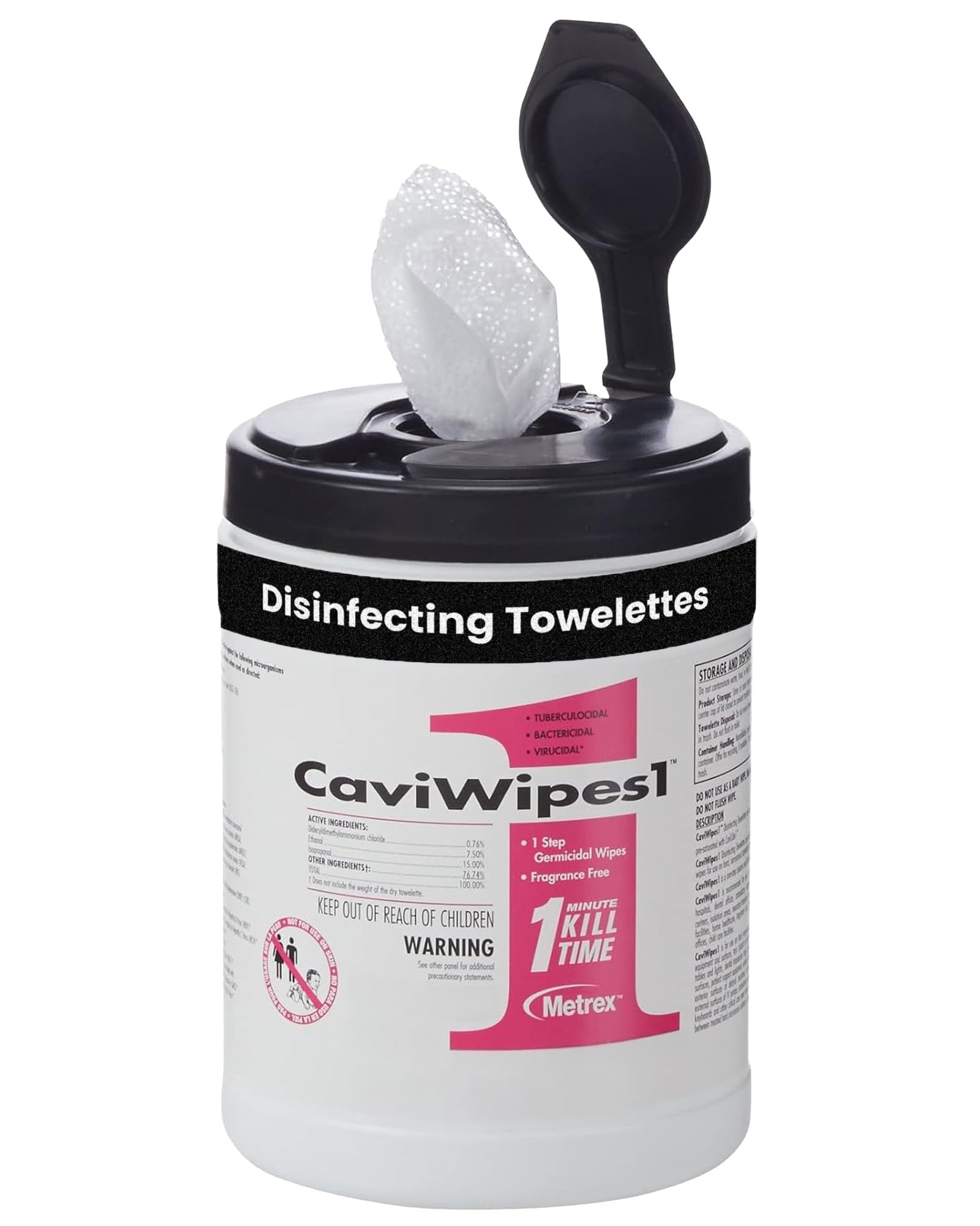 Metrex CaviWipes1 Disinfecting Wipes, 6x6.75 in, 160 Ct