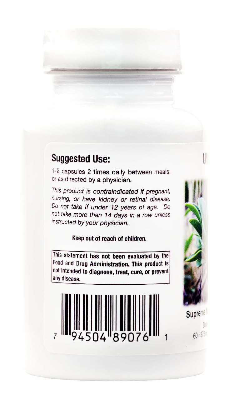 Supreme Nutrition Uva Ursi, 60 Pure Bearberry Vegetarian Capsules