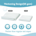 SUNKISS Trustplus Wet Wipes for Adult No Rinse, Extra Large 8”x12” Body Cleaning Washcloths for Elderly Incontinence & Cleansing, Fresh Scented, 200 Count (4 Packs of 50)
