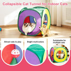 Retro Shaw 33Pcs Cat Toys Pack for Indoor Cats Kitten, with Cube Tunnel