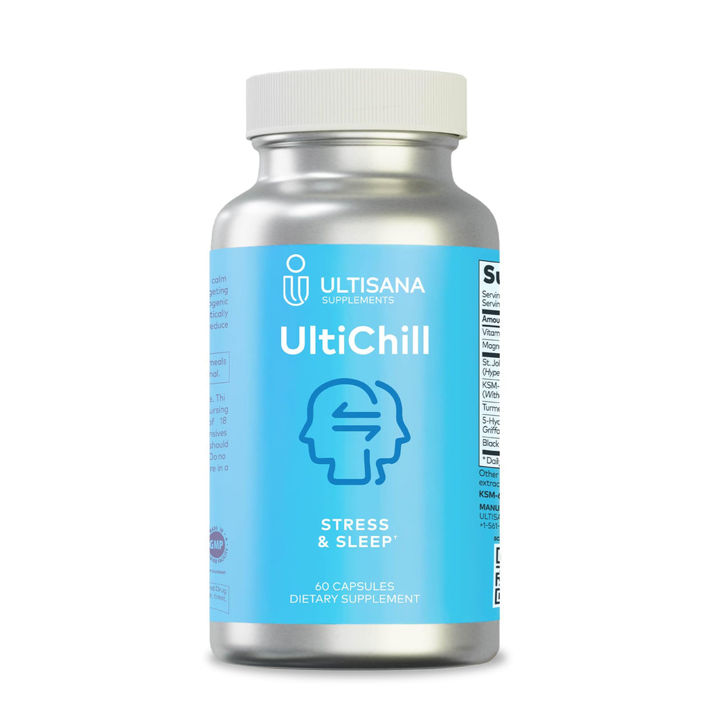 Ultisana UltiChill Stress Relief Supplement for Sleep & Mood, 60 Capsules