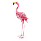 QNGCOLRCY Garden Statues Flamingo Sculptures Metal Yard Art, Pink Bird Art Outdoor Backyard Decor Patio Lawn Porch Ornament Flamingo Yard Decoration (Pink with White)