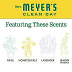 MRS. MEYER'S CLEAN DAY Hand Soap, Made with Essential Oils, Honeysuckle, 12.5 fl. oz - Pack of 6