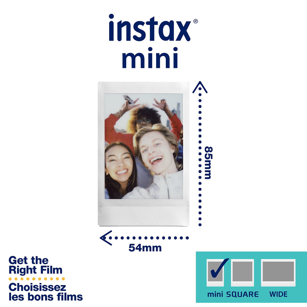 FUJIFILM Instax Mini Instant Film Twin Pack (White), 20 Photos