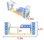 Z MAYABBO Wooden Train Set Accessories Wood Railway Bridge for Railroad Tracks, 2-Level Overpass Compatible for All Railway Tracks System