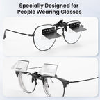 Joy&Jey Clip on Lazy Glasses - Horizontal Reading Glasses 90 Degree for Lying Down Reading or Watching TV, Knitting Up Neck Relax, Prism Glasses for Looking Up Playing Mobile, Neck Protection Glasses