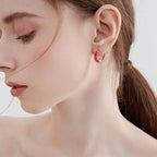 DICOSMETIC 9 Pairs Enamel Hoop Earring 15-16mm Colored Hoop Earrings 18K Gold Plated Huggie Hoops Earrings Small Cute Statement Earring Stainless Steel Fashion Jewelry Set for Women