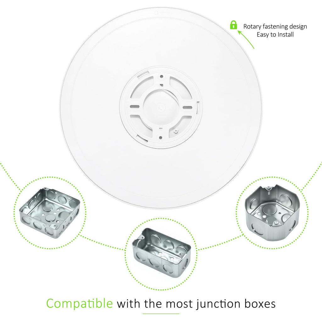 LUMLLSAJI 6 Pack LED Flush Mount Ceiling Light, 24W Ultra Thin Round White 3000k/4000k/6500k 3 Color Temperatures Adjusted 12 Inch Modern Ceiling Lights for Bedroom Bathroom Kitchen