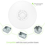 LUMLLSAJI 6 Pack LED Flush Mount Ceiling Light, 24W Ultra Thin Round White 3000k/4000k/6500k 3 Color Temperatures Adjusted 12 Inch Modern Ceiling Lights for Bedroom Bathroom Kitchen
