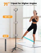 ANXRE 71" Phone Tripod with 1/4" Camera Mount, NT79 Extendable Selfie Stick