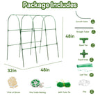 TOCCYARD Cucumber Trellis for Raised Bed, U-Shape Garden Trellis for Climbing Plants Outdoor, Metal Arch Trellis for Vegetables, Plant Support for Tomato, Pea, Zucchini, Squash