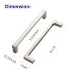 Ravinte 30 Pack Solid 5 Inch Square Cabinet Handles - Brushed Nickel Pulls for Kitchen Drawers and Cabinets - Hardware Handles