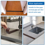 Floor Transition Strip Self Adhesive Floor Cover Strips Laminate 1.57" Wide Vinyl Flat Divider Transitions Elegant Wood Grain Design (4cm, 10Ft, Black Walnut)
