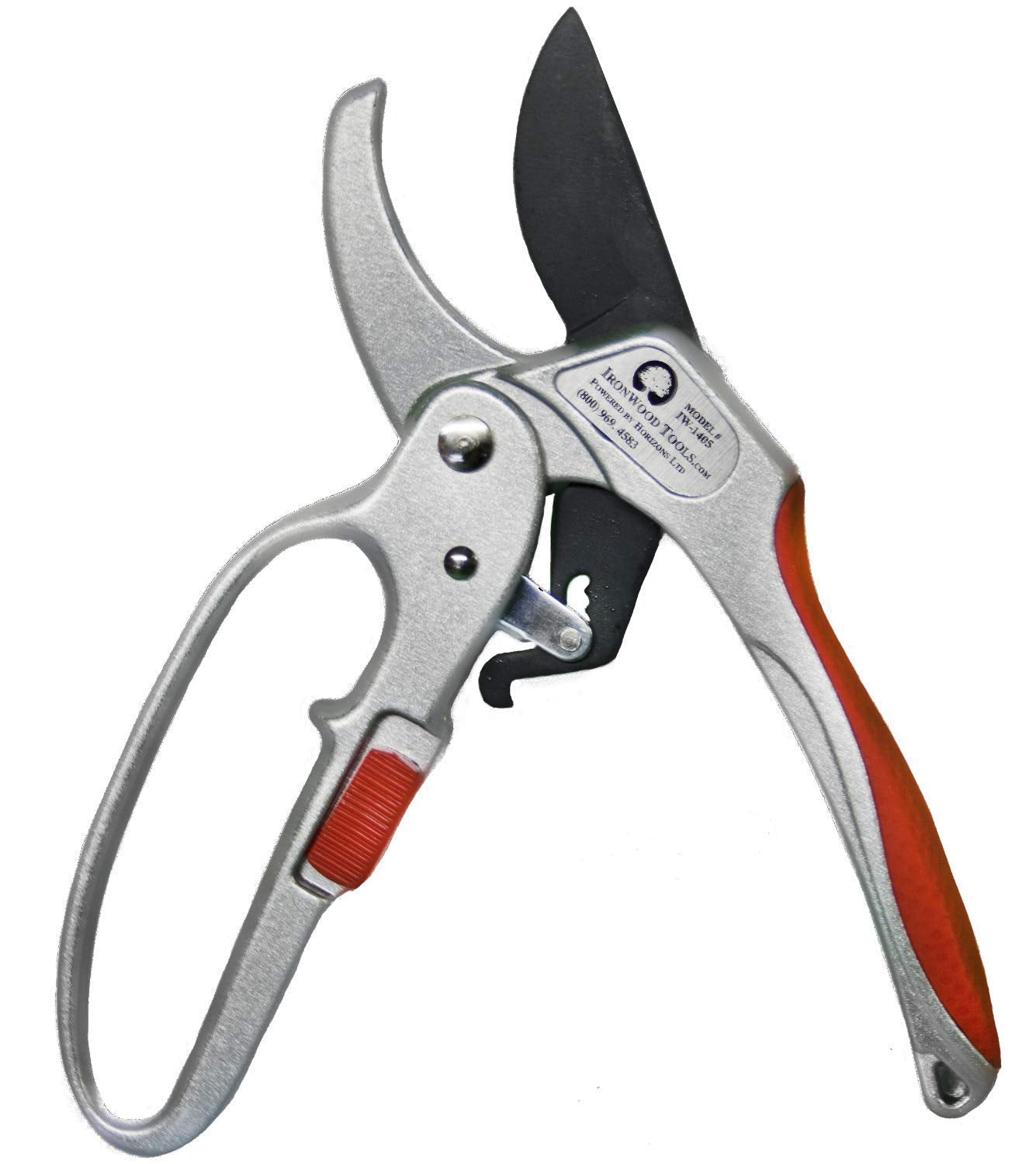 Ironwood Tool Company Ratchet Pruning Shears, Cuts up to 1", for Weak Hands, Gardening Gift, H107