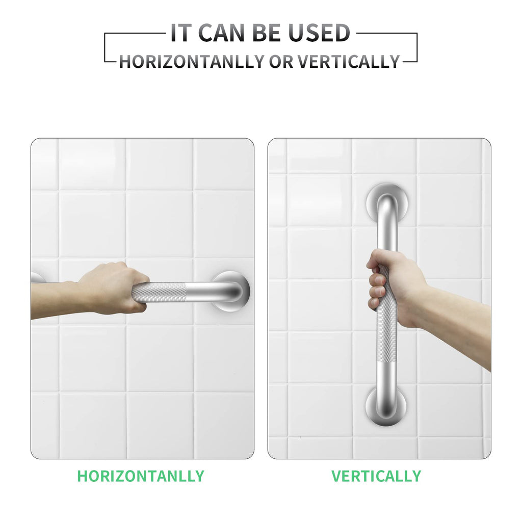 Grab Bars for Shower, 2 Pack 16 Inch Anti-Slip Safety Shower Handle for Senior, Stainless Steel Shower Grab Bars, Handicap Elderly Bathtub and Toilet Bathroom Assist