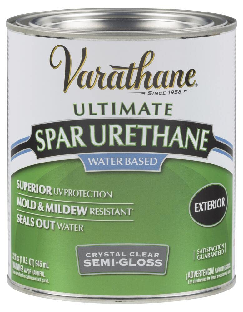 Varathane 250141H Water-Based Ultimate Spar Urethane, Quart, Semi-Gloss