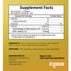 Spoonful Mini Omega 3 Fish Oil, iFOS Certified, 1290 mg Per Serving, 300 Softgels Pearls, Small Size Easy to Swallow Capsules, Made in USA