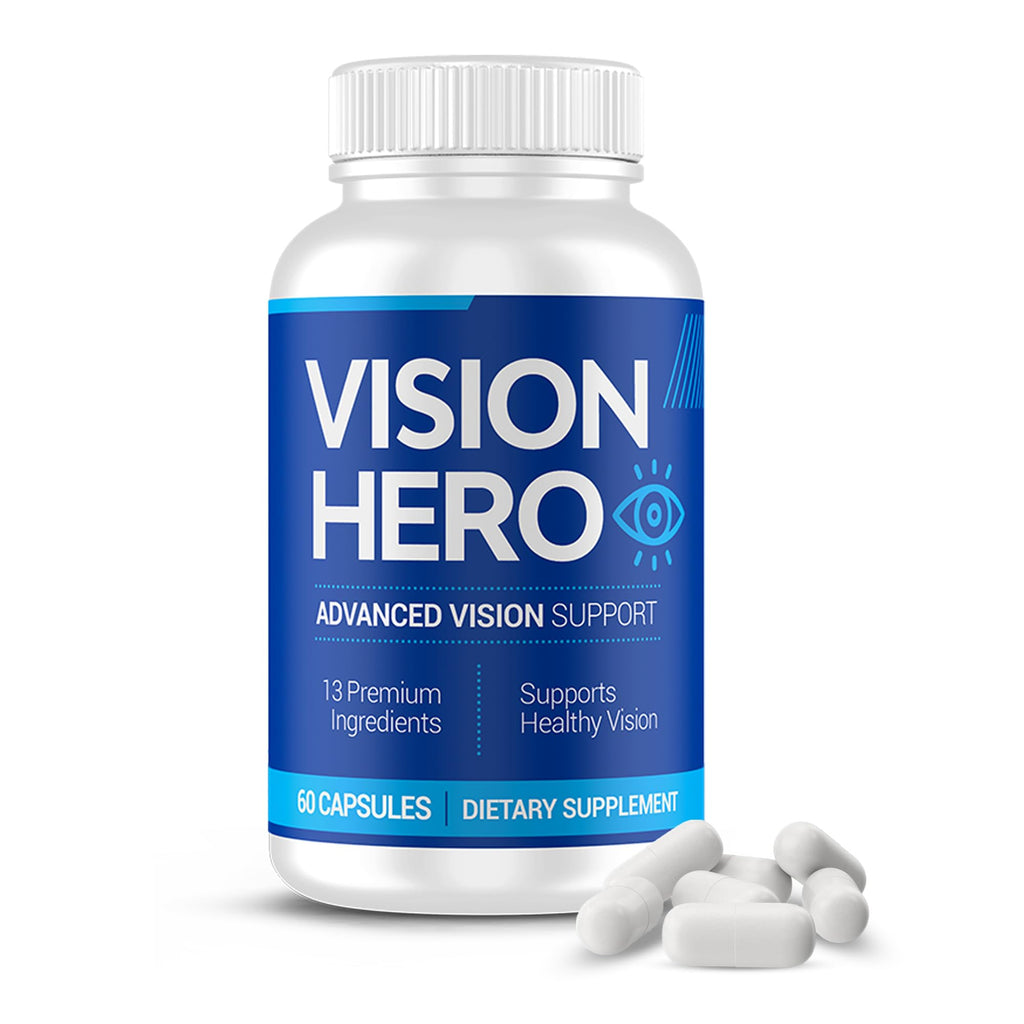 Vision Hero Advanced Vision Support, Eyes Supplements - 60 Capsules Eye Health Supplements for Adults (Pack of 1)