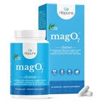 nbpure MagO7 - Natural Colon Cleanse & Detox - Occasional Constipation Relief, Stool Softener, & Bloating Support for Men & Women - Ozonated Magnesium Oxide, 30 Capsules