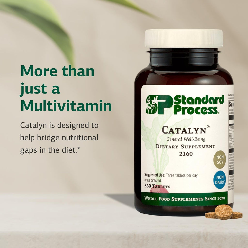 Standard Process Catalyn General Well-Being Dietary Supplement - Non-Dairy & Non-Soy - Daily Vitamins & Nutrients - 360 Tablets