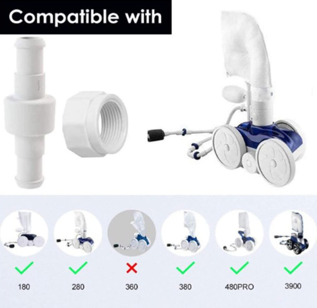ATIE 280, 380, 180 Pool Cleaner Hose Swivel D20 and Hose Nut D15 Combo Kit Replacement For Zodiac Polaris 280, 380, 180 Pool Cleaners (4 Pack)