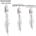 Dinosaur Costume 3D Skeleton Halloween Costume Small (31.5in) Gray