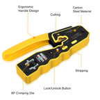 RJ45 Crimp Tool Kit Pass Through Ethernet Crimper for Cat5e Cat6 Cat6a 8P8C Modular Plugs,Cat6 Crimping Tool with 20 Connectors,20 Covers,1 Mini Stripper,100 Cable Zip Ties,1 Cable Tester, 2 Blades