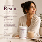 Fave the Brand Realm Functional Coffee Creamer Powder | L-Theanine, Magnesium & Hyaluronic Acid | Calm Energy, Hydration & Beauty Support | Daily Wellness Creamer