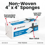 Dealmed Non Woven Gauze Sponges - 4x4 4-Ply Non-Sterile, 2000 Count