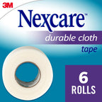 Nexcare Durapore Durable Cloth Tape, From the #1 Leader in U.S. Hospital Tapes, 1 Inch X 10 Yards, 6 Rolls