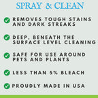 Wash Safe™ SPRAY & CLEAN Commercial-Strength Composite Deck Cleaner | Remove Black Stains | Cleans Up to 1,500 sq. ft. | Deep Set Cleaning, 1 Gal.