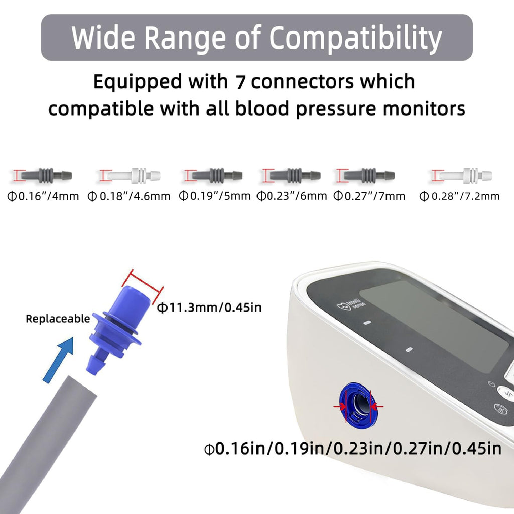 Extra Large Blood Pressure Cuff, 9”-21” (22-54CM) XL Cuff Compatible with Omron BP Monitor, Replacement X-Large Cuff for Adult Big ARM, 6 Connectors