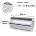 BOMEI PACK Aluminum Foil Tape,Heavy Duty Metal Foil Tape,High Temperature Silver Duct Tape,Perfect for Sealing & Patching,HVAC,Air Ducts,Insulation and Metal Repair (8 Inch)