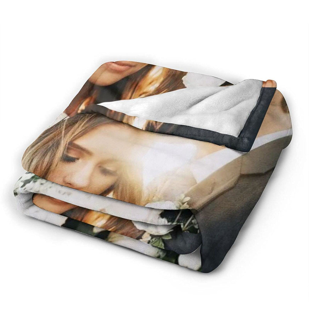 QETXVI Custom Blanket with Photos, USA Made 40"x 50"