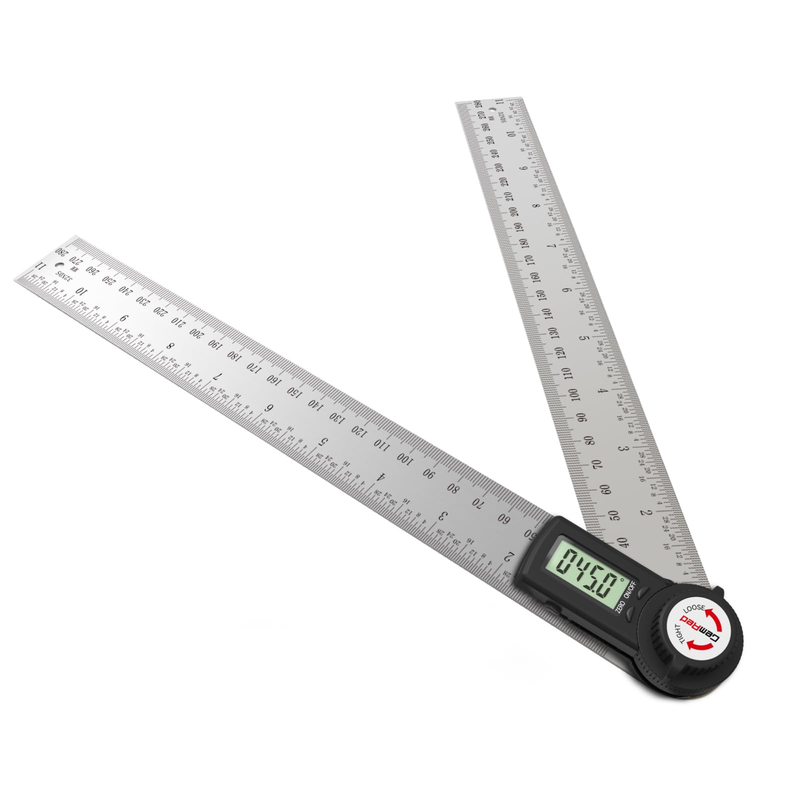 GemRed 82305 Digital Angle Finder Protractor (Stainless steel 300mm)