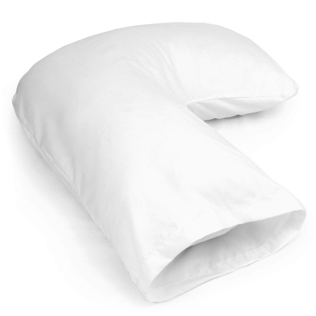 DMI Body Pillow, Side Sleeper Pillow and Pregnancy Pillow with Contoured Support to Eliminate Neck, Back, Hip, Joint Pain and Sciatica Relief with Removable Washable Cover, Firm, U Shape Neck Pillow