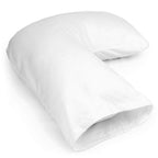 DMI Body Pillow, Side Sleeper Pillow and Pregnancy Pillow with Contoured Support to Eliminate Neck, Back, Hip, Joint Pain and Sciatica Relief with Removable Washable Cover, Firm, U Shape Neck Pillow